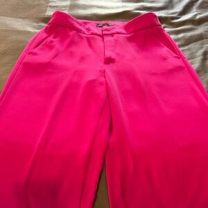 Banana Republic Wide Leg Pants in Hot Pink